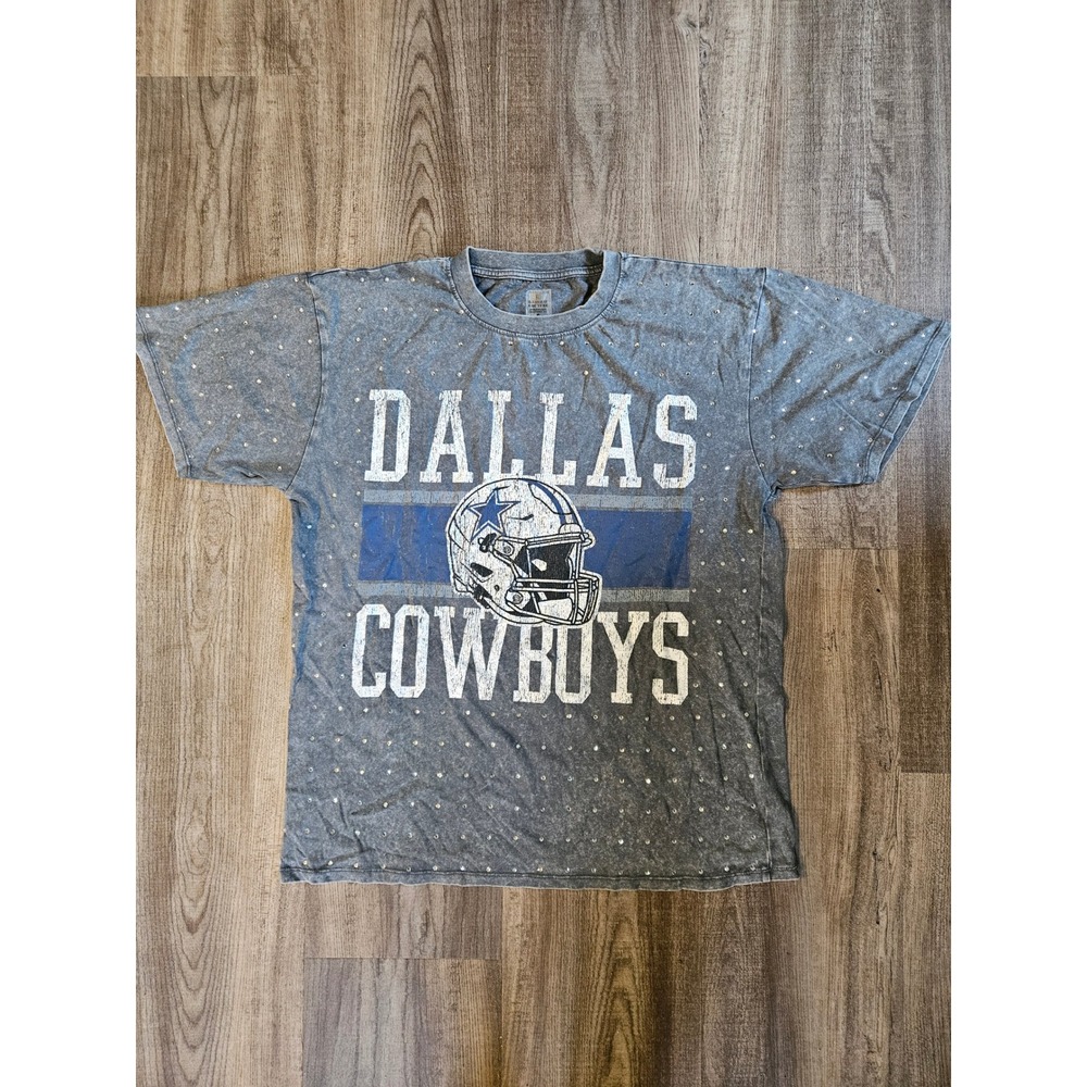 Dallas Cowboys Gameday Couture T Shirt Gray Rhinestone Women's Size S